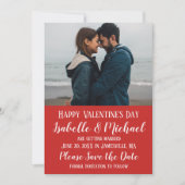 Fijne Valentijnsdag en sla de Datum fotokaart op Kaart (Voorkant)