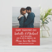 Fijne Valentijnsdag en sla de Datum fotokaart op Kaart (Staand voorkant)