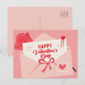 Fijne valentijnsdag feestdagenkaart (Voorkant / Achterkant)