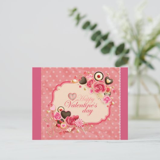 Fijne Valentijnsdag! Feestdagenkaart (Staand voorkant)