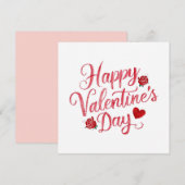 Fijne Valentijnsdag Feestdagenkaart (Voorkant / Achterkant)