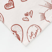 Fijne Valentijnsdag Fleece Deken (Hoek)