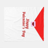Fijne Valentijnsdag Fleece Deken (Voorkant (Horizontaal))