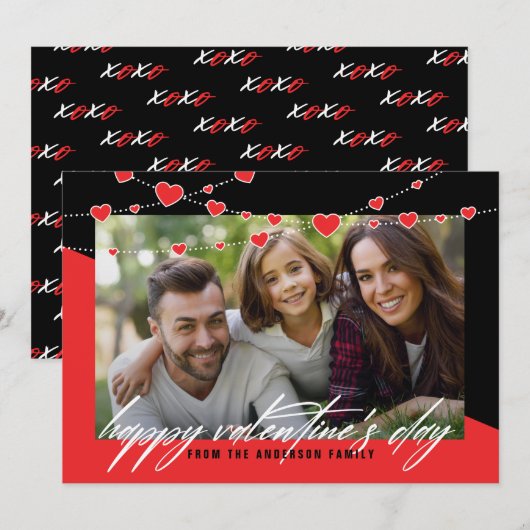 Fijne Valentijnsdag Foto Feestdagenkaart (Voorkant / Achterkant)