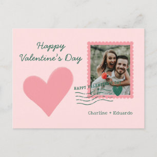 Fijne Valentijnsdag Foto Liefde Post Briefkaart