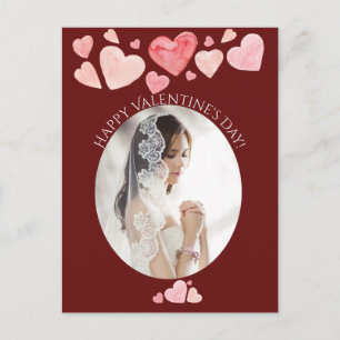 Fijne Valentijnsdag Foto portret geschilderd hart Feestdagenkaart