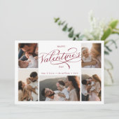 Fijne Valentijnsdag Fotocollage Feestdagenkaart (Staand voorkant)