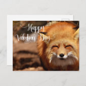 Fijne Valentijnsdag Fox Briefkaart (Voorkant / Achterkant)