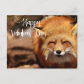 Fijne Valentijnsdag Fox Briefkaart (Voorkant)