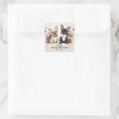 Fijne Valentijnsdag Franse Bulldog Sticker (Tas)
