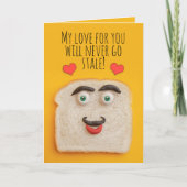 Fijne Valentijnsdag Funny Bread Humor Feestdagen Kaart (Voorkant)