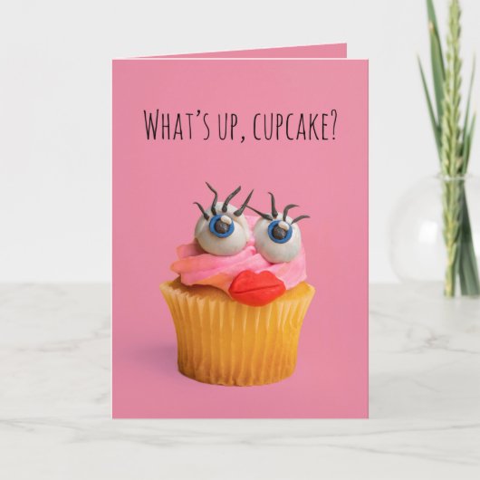 Fijne Valentijnsdag Funny Cupcake Humor Feestdagen Kaart (Voorkant)