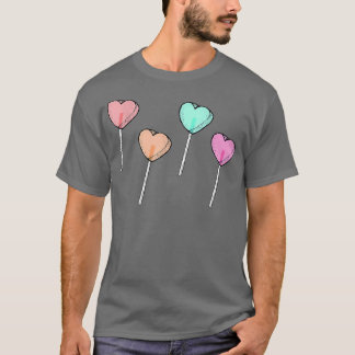 Fijne Valentijnsdag Funny Lollipop Heart Graphic T-shirt