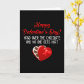 Fijne Valentijnsdag! Geef de chocolade Kaart (Gele Bloem)