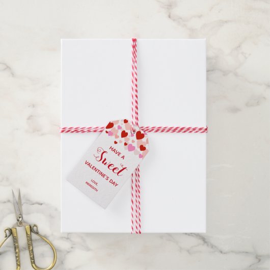 Fijne Valentijnsdag Gift Tag Label Cadeaulabel (Met Touw)