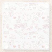 Fijne Valentijnsdag Glazen Onderzetter (Achterkant)