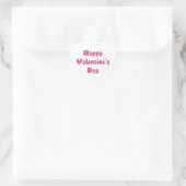 Fijne Valentijnsdag Glitter Hart Sticker (Tas)