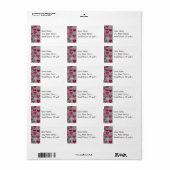 Fijne Valentijnsdag Glitter Love Bling Hearts Etiket (Full Sheet)