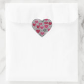 Fijne Valentijnsdag Glitter Love Bling Hearts Hart Sticker (Tas)