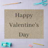 Fijne Valentijnsdag Glitterig Goud Zwart Aangepast Tissuepapier (Craft)