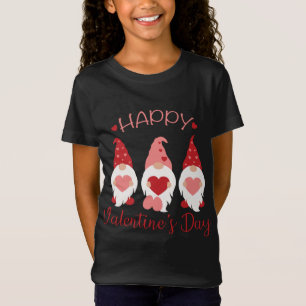 Fijne Valentijnsdag Gnomen Red Pset Hearts Love T-shirt