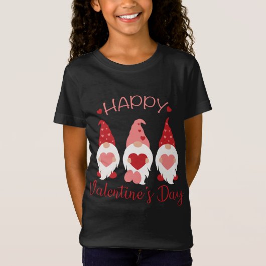 Fijne Valentijnsdag Gnomen Red Pset Hearts Love T-shirt (Voorkant)