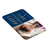 Fijne Valentijnsdag Gold Glitter Foto Magneet (Rechterzijde)