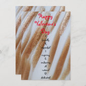 Fijne Valentijnsdag Gold Stripe Flat Kaart (Voorkant / Achterkant)