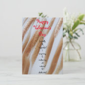 Fijne Valentijnsdag Gold Stripe Flat Kaart (Staand voorkant)