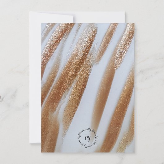 Fijne Valentijnsdag Gold Stripe Flat Kaart (Achterkant)