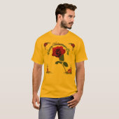 Fijne Valentijnsdag goud T-shirt (Voorkant volledig)