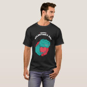 Fijne Valentijnsdag grappige Dino met hartwaarde v T-shirt (Voorkant volledig)