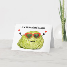 Fijne Valentijnsdag Grappige Sla in Zonnebril Feestdagen Kaart
