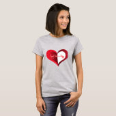 Fijne Valentijnsdag grijze T-Shirt (Voorkant volledig)
