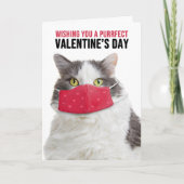 Fijne Valentijnsdag grote kat in het gezicht Feestdagen Kaart (Voorkant)