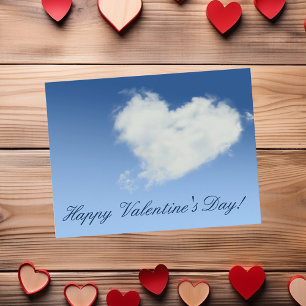 Fijne Valentijnsdag Hart Cloud Sky Briefkaart