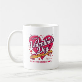 Fijne Valentijnsdag Hart Ontwerp Romantisch Cadeau Koffiemok