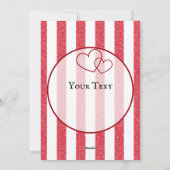 Fijne Valentijnsdag Hart Strepen Feestdagenkaart (Achterkant)