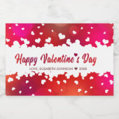 Fijne Valentijnsdag hartelijk - Etiket op voedsel (Enkel label)