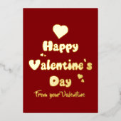 Fijne Valentijnsdag Harten Cute Folie Feestdagenkaart (Voorkant)