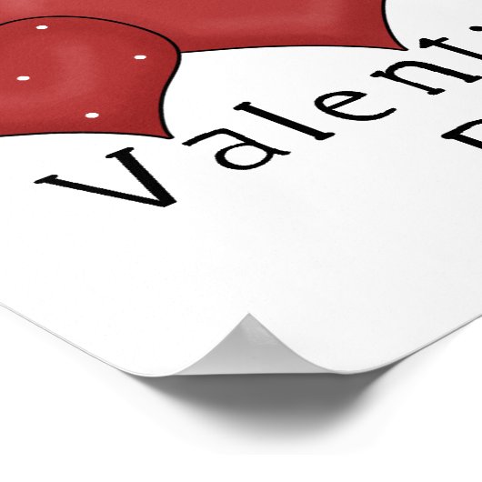 Fijne Valentijnsdag Harten D7 Afdrukken/onderteken Poster (Hoek)