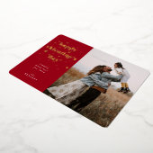 Fijne Valentijnsdag + Harten Folie Fotokaart Folie Feestdagenkaart (Gedraaid)