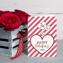 Fijne Valentijnsdag Harten Krijt Strepen Vouw