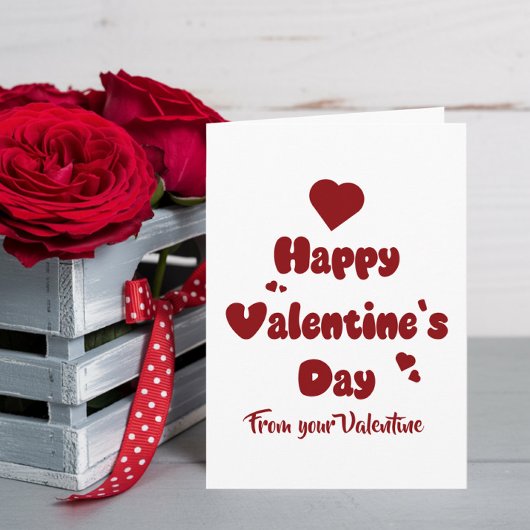 Fijne Valentijnsdag Hartjes Cute Feestdagen Kaart