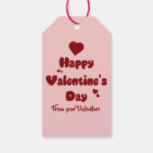 Fijne Valentijnsdag Hartjes Cute Gift Tag Cadeaulabel (Achterkant)