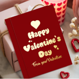 Fijne Valentijnsdag Hartjes Schattig Folie Feestdagenkaart