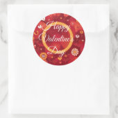 Fijne Valentijnsdag Hartpatroon Sticker (Tas)