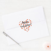 Fijne Valentijnsdag! Hartspits. Hart Sticker (Envelop)