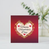 Fijne Valentijnsdag Hartvorm-47949 Kaart (Staand voorkant)