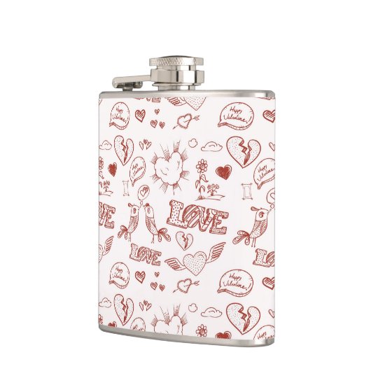 Fijne Valentijnsdag Heupfles (Links)